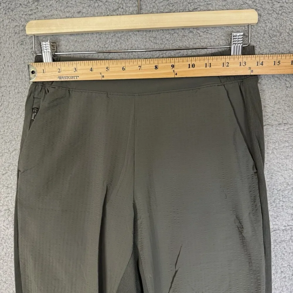 Athleta Pants Womens 2 Green Textured Brooklyn Jogger‎ Stretch Commute Work - Picture 3 of 10